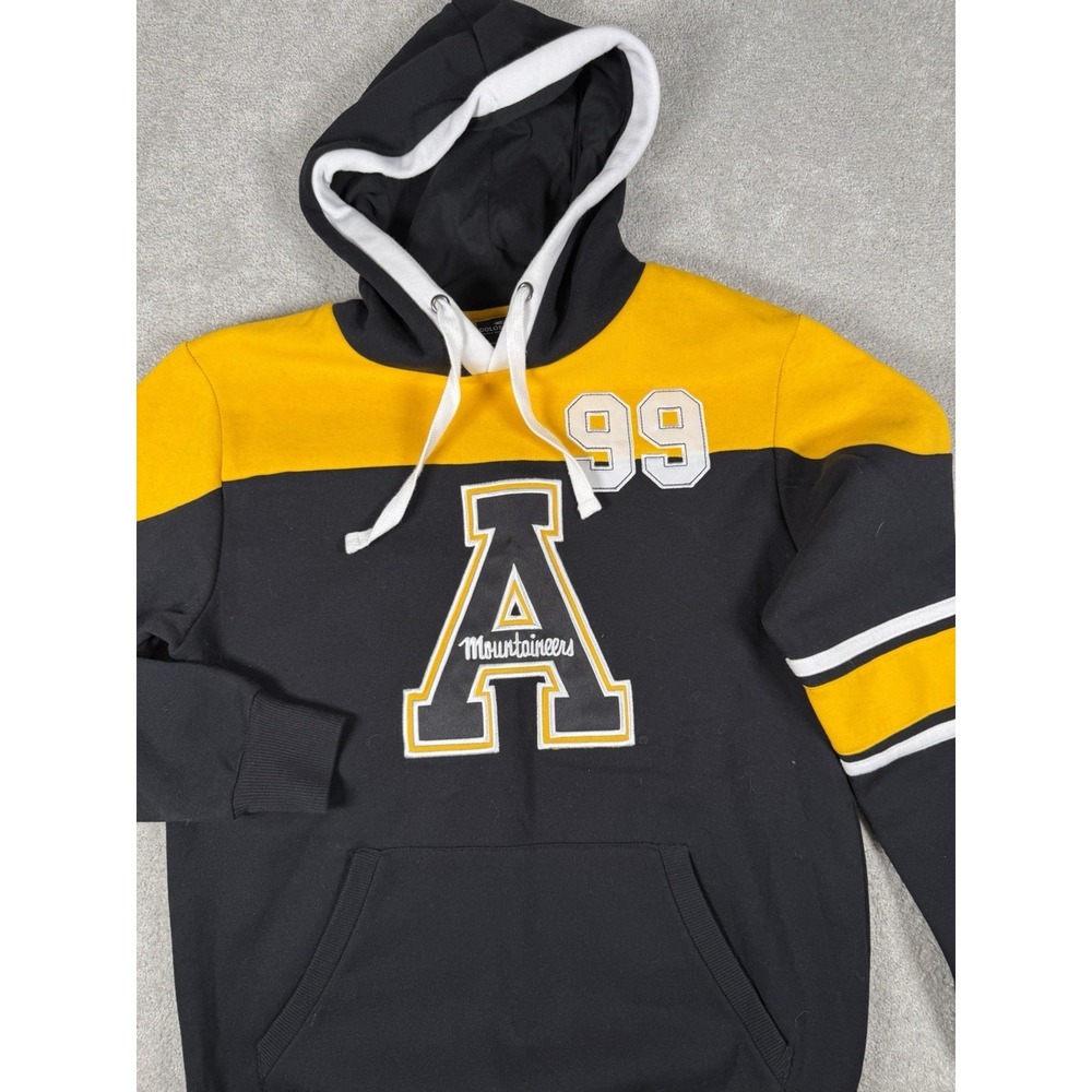 Colosseum Appalachian State Mountaineers Hoodie Black Sports Size S Color Block